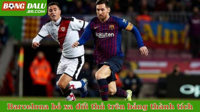 Barcelona bỏ xa các đối thủ trên bảng thành tích