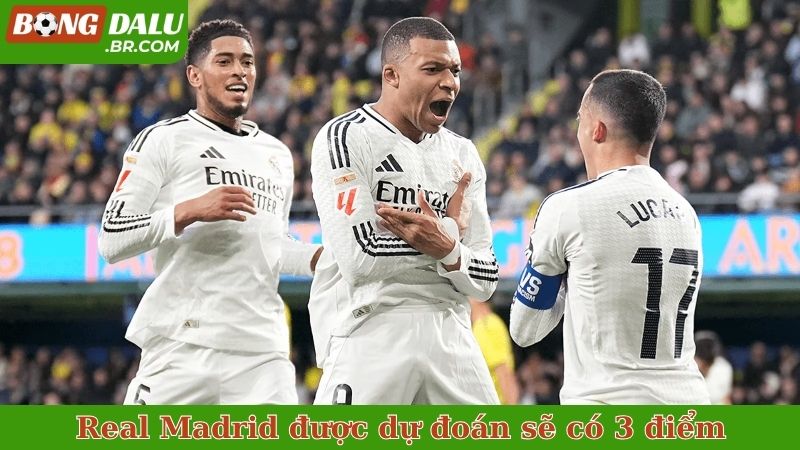 Real Madrid được dự đoán sẽ có 3 điểm